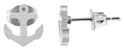 AKZENT Akzent dames oorbel Edelstahl, anker, 4 kleuren, 8x7,5 mm, maritiem design