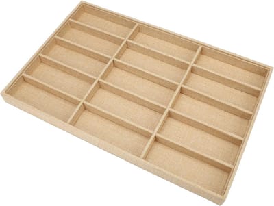 Zonnebril Display - Brillen Organizer - Accessoires Opbergen - 15 Vakken - 35x53cm - Grijs