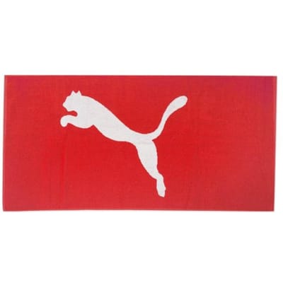 Puma handdoek TEAM Towel Small badhanddoek 50x100 rood