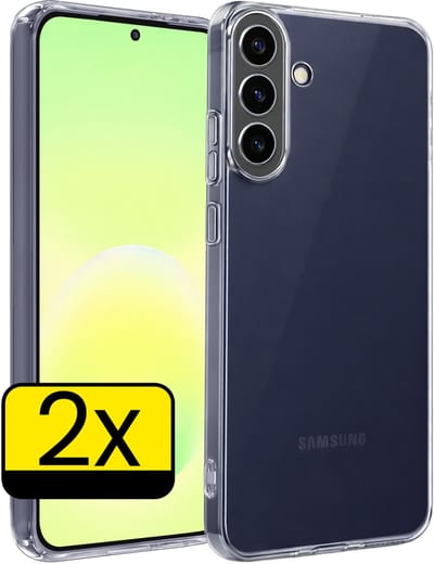Hoesje - 2 Stuks - Geschikt voor Samsung Galaxy A57 - Sterk & Shockproof - Case Siliconen - Back Cover - Telefoon Hoes - Telefoonhoesjes - Transparant