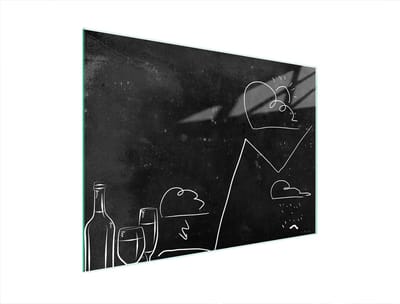 TMK ArtDeko - Snijplank - Glas - 40x30 cm - Zwart