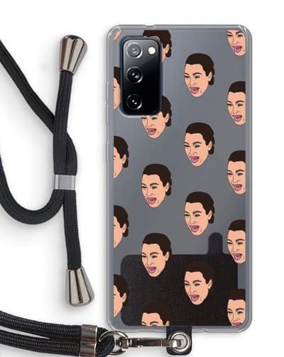 Case Company® - Hoesje met koord geschikt voor Samsung Galaxy S20 FE / S20 FE 5G hoesje met Koord - Ugly Cry Call - Telefoonhoesje met Zwart Koord - Bescherming aan alle Kanten en Over de Schermrand
