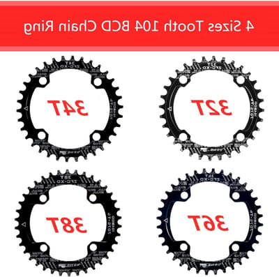 Narrow Wide Kettingblad 104 BCD voor Fietsen - 32T, 34T, 36T, 38T met 4 Sprocket Bouten voor MTB en Racefietsen