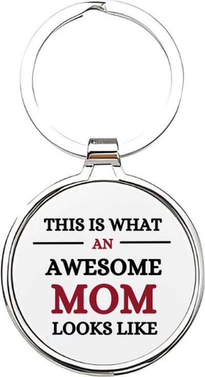 Akyol - this is what an awesome mom looks like Sleutelhanger - Moeder - moeders - moeder sleutelhanger - mama sleutelhanger - sleutelhanger - familie sleutelhanger - moederdag cadeautje - mama cadeau - mom - stiefmoeder - schoonmoeder - 4 x 7,5 CM