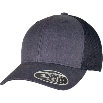 Urban Classics - 110 Melange Trucker Flexfit pet - Grijs