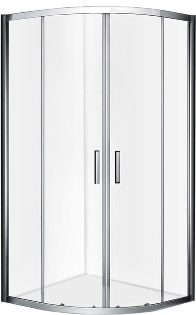 Diamond Line Enza - Douchecabine - 90x90  - Kwartrond - Chroom - Schuifdeur - Hoekinstap