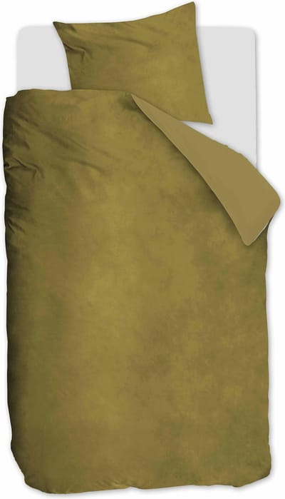 At Home by BeddingHouse Tender dekbedovertrek - Eenpersoons - 140x200/220 - Oker