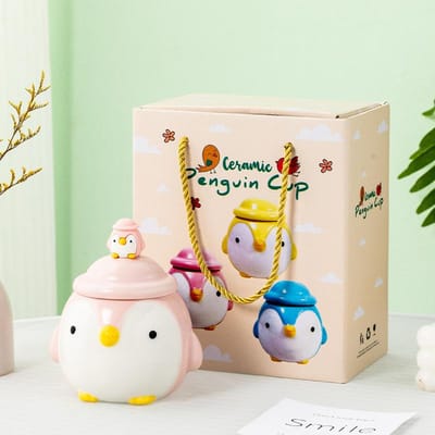 Big Belly Pinguïn Thermostatische Keramische Mok Leuke Cartoon Ins Koffiekop Kantoormok Leuke Waterbeker 420ML