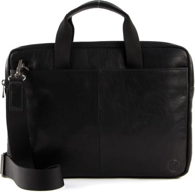 SADDLER Business tas Schoudertas James Computer Bag Black Zwart