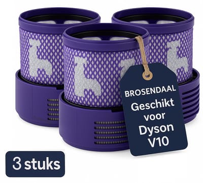 Brosendaal Filter geschikt voor Dyson Cyclone V10 stofzuiger filter - SV12 | SV27 - Wasbaar en Herbruikbaar - 3 stuks