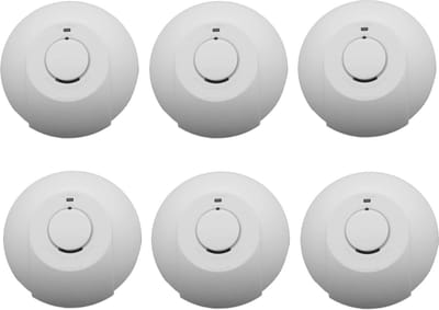 Fito FIT-23010 Rookmelder 230v - NEN2555/Bouwbesluit/230v - 10 jaar backup accu - 6 Pack
