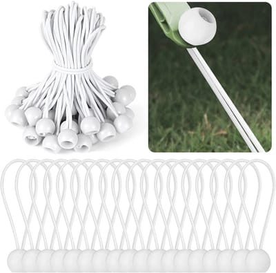 Rubberen spanners met bal - 50 stuks - Wit