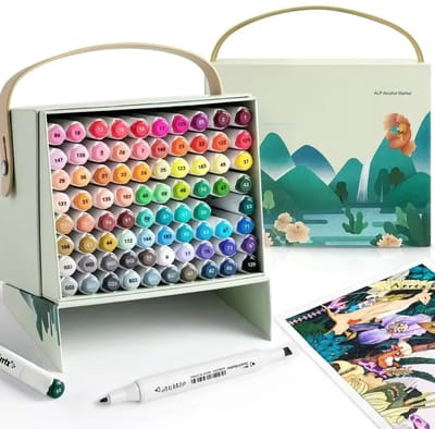 Norvia Dual Tip Markers - Dual Tip Pastel Markers - 80 Stuks Op Basis Van Alcohol - Professionele Fine En Chisel Art Stiften