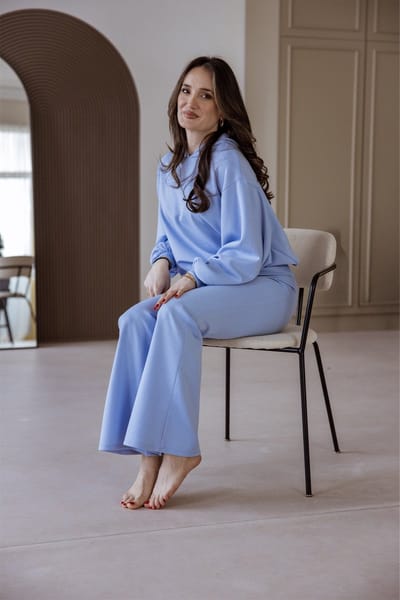 Loungewear Set Sara / Baby Blauw / One Size