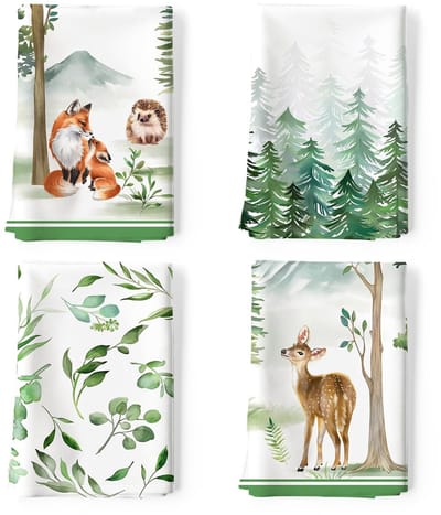 Dailygoods- Theedoeken 4 Stuks - 100% Katoen - Multifunctionele Keukenhanddoeken - Uniek Ontwerp - 48 x 70 cm - Stijlvolle Patronen