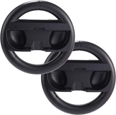 Zwarte Stuurwielgreep voor Videogame-Racestuurwiel - Compatibel met Switch 2 - Ergonomisch ontwerp - Verbeterde grip