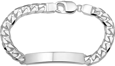 The Jewelry Collection For Men Graveerarmband Gourmet Plaat 8 mm - Zilver