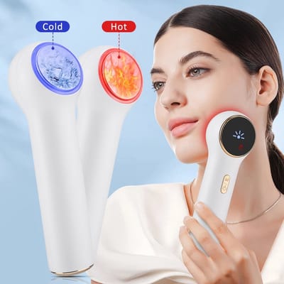 Apparaat voor gezichtsversteviging met warmte en koude, elektrische liftende gezichtsmassager, dieptereiniging, zachte vibratie, zacht gezichtsmassageapparaat
