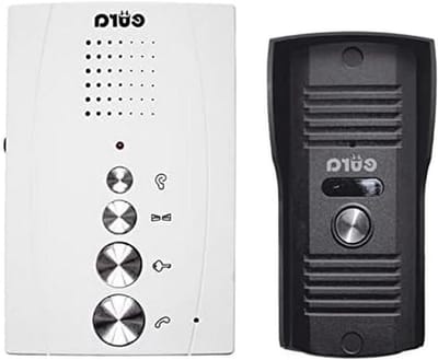 Intercominstallatie Wit - Deurintercom Handsfree - Toegang Beveiligen - Twee Ingangen Openen - 23 x 89 x 137 cm - Wit