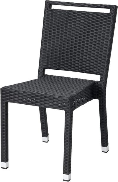 Stapelbare stoel - Buitenstoel Tuinstoel - Terras en tuin - Met handvat - 45 x 61 x 86 cm - Zwart