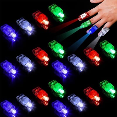 carmdering - LED Vingerlampjes - 40 Stuks - 4 Kleuren - Voor Feesten & Concerten - Batterij Inbegrepen