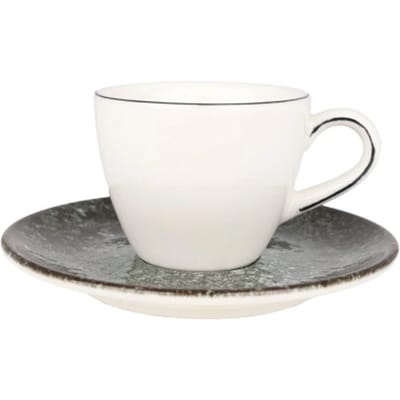 Bonna Cosmos - Espresso kopjes & schotel - 80 cc - Porselein - set van 6
