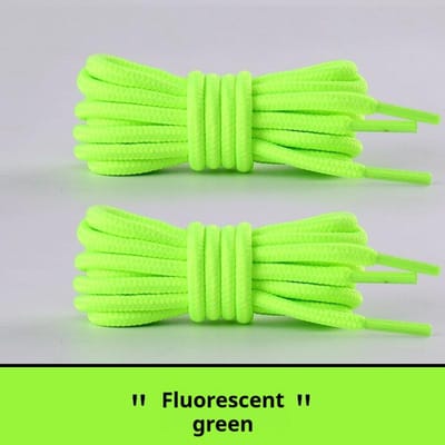2 Paar Klassieke Ronde Schoenveters voor Sneakers Laarzen Wandelschoenen Schoenveter Oxford Heavy Duty en Duurzaam Schoenveters 90cm fluorescerende groene kleur