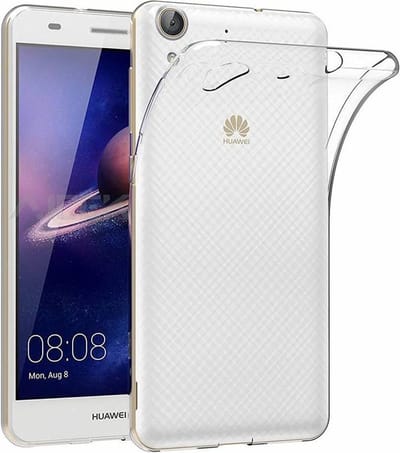 Ntech Hoesje Geschikt voor Huawei Y6 - || Transparant Siliconen Ultra Thin hoesje