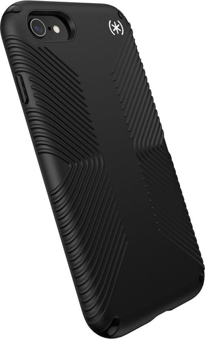 Speck hoesje geschikt voor Apple iPhone 7/8/SE(2020/2022) - Ultieme Bescherming en Grip - Luxe Soft-touch Afwerking - Valbescherming gecertificeerd tot 4 meter - Microban Antibacterieel - Presidio2 Grip lijn - Zwart