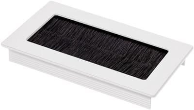 SOTECH 1 x kabeldoorvoer Toledo van aluminium wit geanodiseerd 100 x 70 mm Installatieafmeting: 90 x 62 x 15,3 mm
