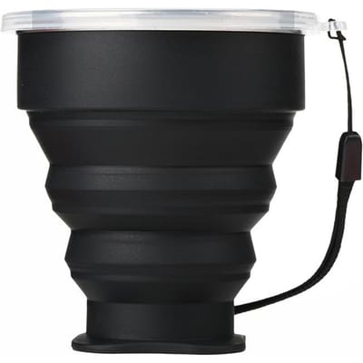 Draagbare siliconen intrekbare opvouwbare beker voor buiten met deksel Koffiebeker Kamp Picknick Wandelen Mini waterglas Drinkgerei