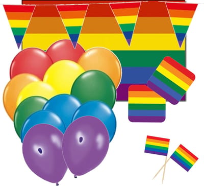 Regenboog versiering pakket middel