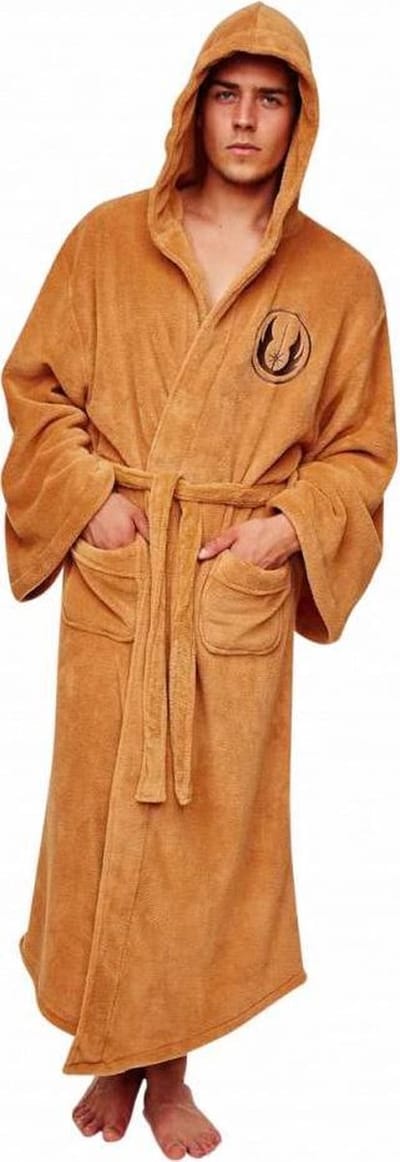 Disney Zachte fleece badjas - Star Wars: Jedi master met capuchon - Lichtbruin - One size