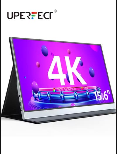 UPERFECT Portable Monitor - 4K - Beeldscherm - Monitor - Scherm - Draagbare monitor - 15.6" - 3840x2160UHD - HDMI & USB-C - Zwart