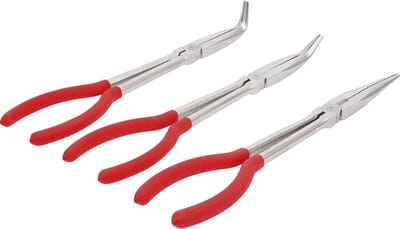 BGS - Lange tangen Set - 3 stuks - gebogen en Rechte bektang - BGS415