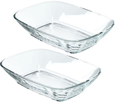 KADAX Glazen kom, 230 ml slakom van glas, vaatwasmachinebestendige fruitschaal, snackschaal voor maaltijden en feesten, glazen schaal voor het serveren van salade (14,3 x 10,5 cm, 2 stuks)