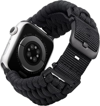 Militaire Paracord Nylon Vervangband voor Apple Watch 49mm 46mm 45mm 44mm 42mm - Geschikt voor Ultra, SE, Series 11/10/9/8/7/6/5/4/3/2/1