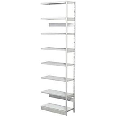 Complete stelling PROGRESS 500 T, aanbouwsectie, zonder achterwand, H 2600 x B 750 x D 340 mm