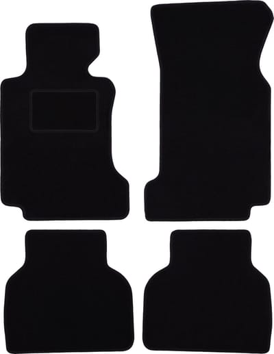 Zwarte velours vloermatten voor: BMW 7 E38 sedan (1994-2001)