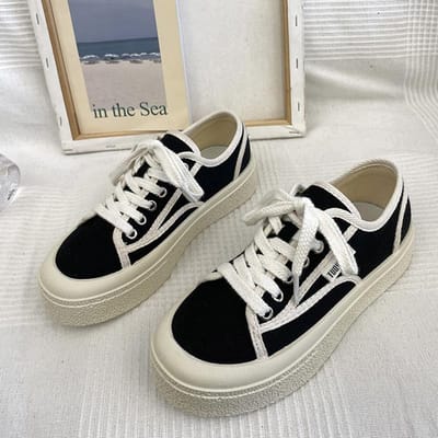 Minority Canvas Schoenen Dames Lente Nieuwe Koreaanse Versie van Studenten Casual Alles-match Dikke Zool Sport Board Schoenen 40