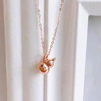18k gouden ketting Au750 rozenketting dames sleutelbeenketting nieuwe kleur goud kleine kalebas hanger AU750 white