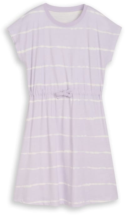 Tom Tailor - Mini-jurk met streepjespatroon - Maat 128 - lilac batik design