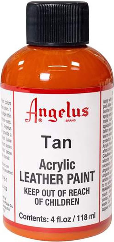 Angelus Leather Acrylic Paint - textielverf voor leren stoffen - acrylbasis - Tan - 118ml