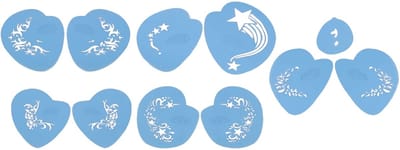 Dailygoods- Schminkstencils 5 Stuks - Herbruikbaar - Wasbaar - PET Materiaal - Tijdelijke Tattoo - Make-up Sjablonen - Hygiënisch Gebruik