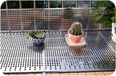 Geperforeerde Plaat - Metalen Paneel - Balkon Bescherming - Gladde Randen - Roestvrij Staal - Zilver