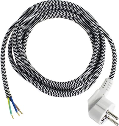 AS Schwabe 87202 Aansluitkabel Stroom Zwart/wit 3.00 m