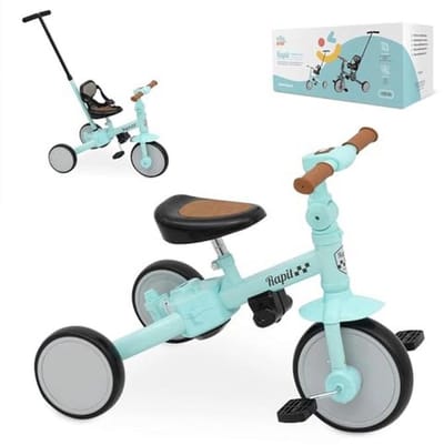 Babydriewieler 5-in-1 - Kinderfiets peuter - Leren fietsen - Groeit mee met kind - 46 x 31 x 67 cm