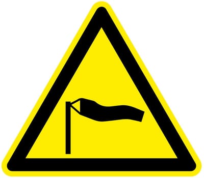 Waarschuwingsbord harde wind, W064 200 mm