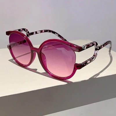 Lunettes de Soleil de Haute Qualité Haut de Gamme Style Designer Rétro Tendance Audacieuse Punk Surdimensionnées Rondes Pour Hommes et Femmes