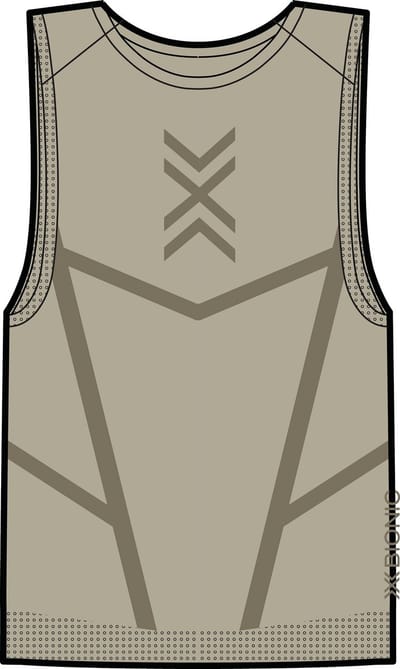 X-Bionic Xceed Run Tanktop Heren Sand/Dark Sand - S